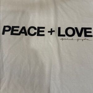 Spiritual Gangster White "Peace + Love" Tank Top